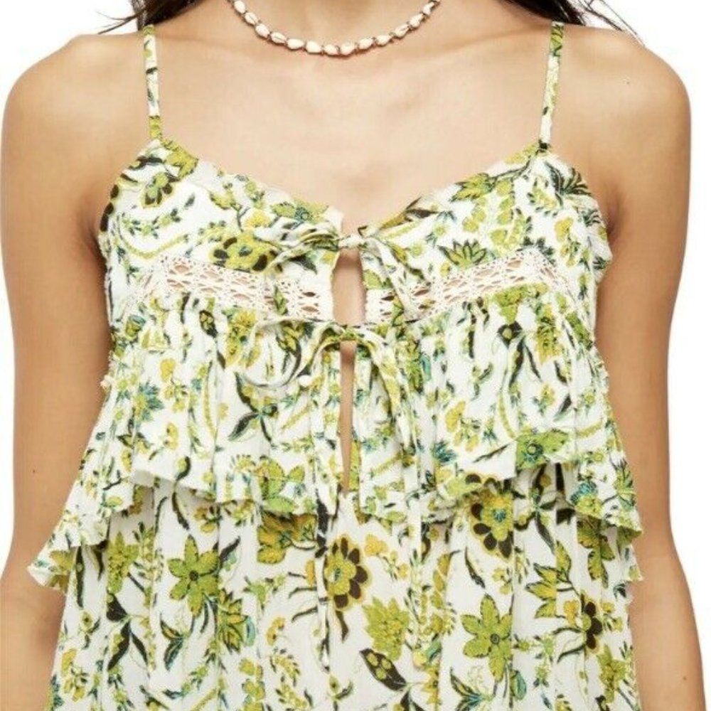 NWT Free People Take Me with You Ruffle L - Picture 2 of 5